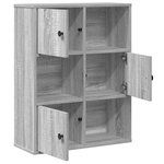 vidaXL Bibliothèque sonoma gris 60x24x76 5 cm bois d'ingénierie