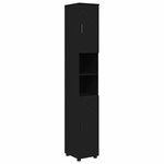 vidaXL Ensemble de mobilier de salle de bain avec tiroir 4 Pièces Noir