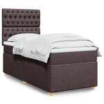 vidaXL Sommier à lattes de lit avec matelas Marron foncé 100x200 cm