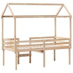 vidaXL Lit haut avec toit 90x200 cm bois de pin massif
