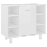 vidaXL Armoire de salle de bain Blanc brillant Bois d’ingénierie