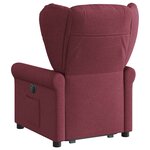 vidaXL Fauteuil inclinable électrique rouge bordeaux tissu