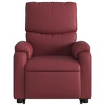 vidaXL Fauteuil inclinable électrique rouge bordeaux similicuir