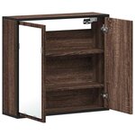 vidaXL Armoire à miroir de salle de bain chêne marron bois ingénierie