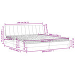 vidaXL Lit avec matelas Hanko vert foncé 200x200 cm velours