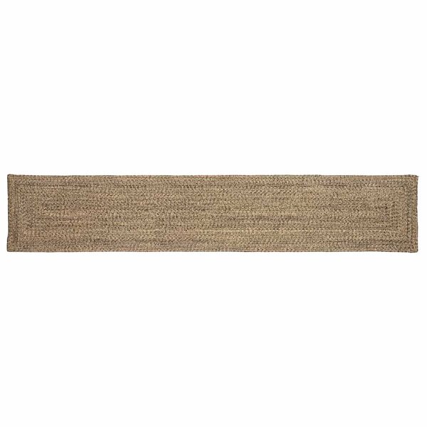 vidaXL Tapis de surface Rectangulaire Naturel et Noir 60 x 400 cm Jute