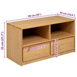vidaXL Meuble TV SAUDA chêne 99x43x55 cm bois de pin massif