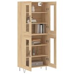 vidaXL Buffet haut Chêne sonoma 69 5x34x180 cm Bois d'ingénierie
