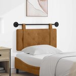 vidaXL Tête de lit suspendue Marron Velours