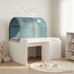 vidaXL Lit avec Tunnel 4 Pièces Chêne Artisanal et Bleu Clair