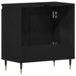 vidaXL Meuble Sous Lavabo Chêne noir 58 x 33 x 60 cm Bois d'ingénierie