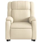 vidaXL Fauteuil inclinable Crème Tissu