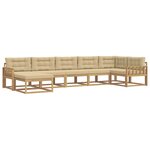 vidaXL Ensemble de canapés d'extérieur 7 pc Blanc et Beige