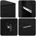 vidaXL Bureau d'angle en chêne noir 102x88x75 cm en bois d'ingénierie