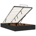 vidaXL Cadre de lit ottoman avec matelas noir 120x190 cm velours