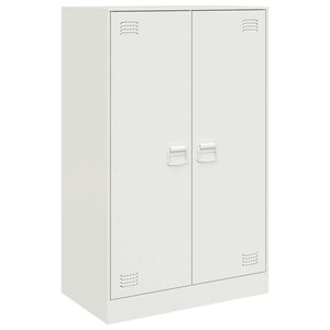 vidaXL Buffet blanc 67x39x107 cm acier