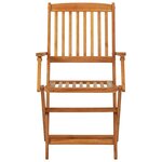 vidaXL Ensemble à manger de jardin pliable 3 Pièces Bois d'acacia solide