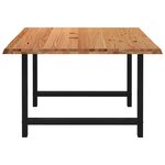 vidaXL Table à manger marron clair bois de chêne massif rectangulaire