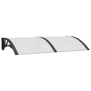 vidaXL Auvent de porte Noir et transparent 150x75 cm Polycarbonate