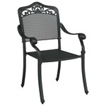 vidaXL Ensemble de salle à manger pour jardin 7 Pièces Noir Aluminium