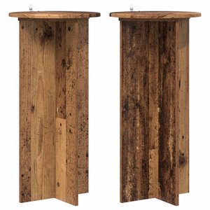 vidaXL Support de Plante 2 pièces Bois ancien 40 x 40 x 80 cm