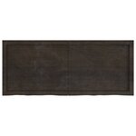 vidaXL Dessus de table marron foncé bois chêne massif traité