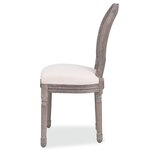 vidaXL Chaises à manger lot de 6 crème tissu