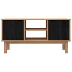 vidaXL Meuble TV OTTA 113 5 x 43 x 57 cm Noir Bois de pin massif