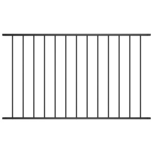 vidaXL Panneau de clôture Acier enduit de poudre 1 7x1 m Noir