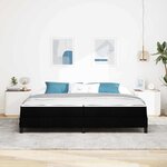 vidaXL Lit à ressorts avec matelas Noir 200 x 200 cm tissu