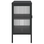 vidaXL Buffet noir 105x35x70 cm verre et acier