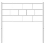 vidaXL Tête de lit métal blanc 100 cm