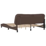 vidaXL Cadre de lit avec LED sans matelas marron 180x200 cm