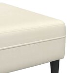 vidaXL Canapé en velours avec coussin 3 Pièces Crème 208 cm Velours