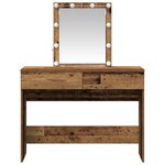 vidaXL Coiffeuse Bois Ancien 100 x 40 x 130 cm Bois d'ingénierie