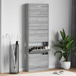 vidaXL Armoire à chaussures Sonoma gris 59x17x169 cm Bois d'ingénierie
