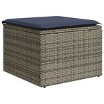 vidaXL Salon de jardin 10 Pièces avec coussins noir résine tressée