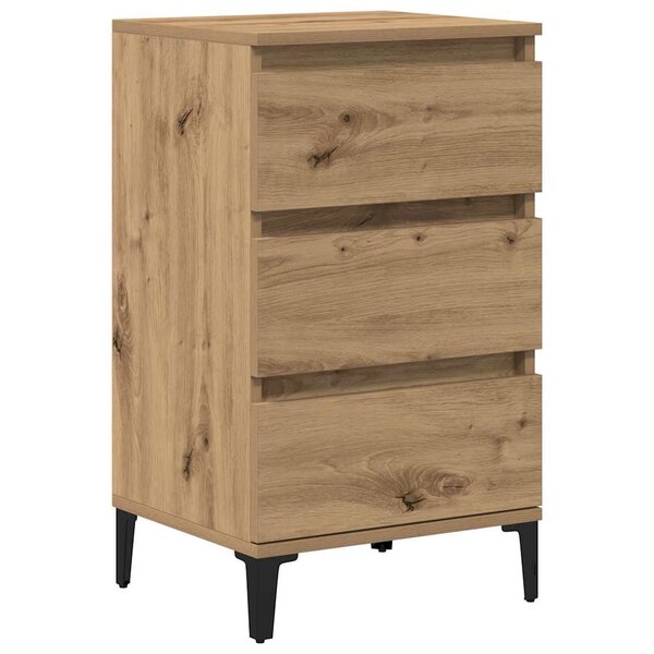 vidaXL Cabinet de chevet avec tiroir chêne artisanal 40 x 35 x 70 cm