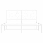 vidaXL Cadre de lit métal sans matelas et tête de lit blanc 140x190 cm