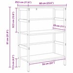 vidaXL Étagère Chêne artisanal 60 x 29 5 x 81 cm Bois d'ingénierie