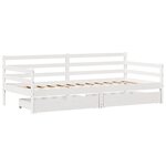vidaXL Lit de jour avec tiroirs sans matelas 90x200 cm bois massif