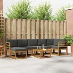 vidaXL Ensemble de canapés d'extérieur 8 Pièces Naturel et Anthracite