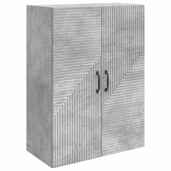 vidaXL Armoire Murale Gris béton 66 x 34 5 x 90 cm Bois d'ingénierie