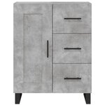 vidaXL Buffet haut Gris béton 69 5x34x180 cm Bois d'ingénierie