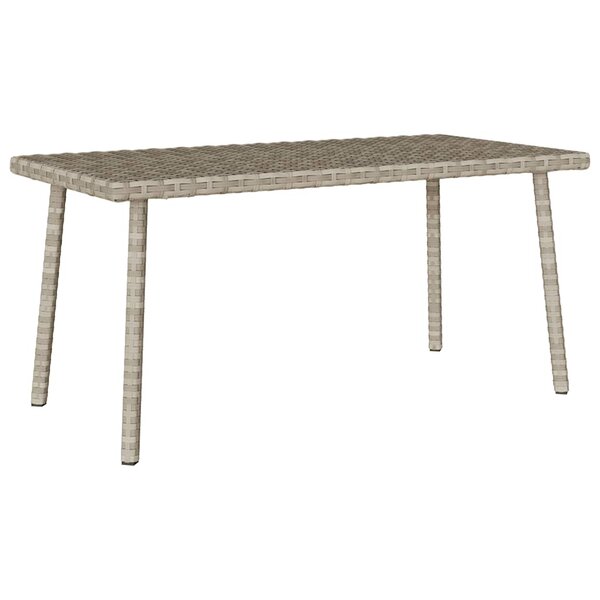 VidaXL Table basse de jardin rectangulaire gris clair résine tressée
