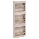 vidaXL Meuble à chaussures en bois avec 5 compartiments Aspect chêne