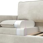 vidaXL Canapé Crème 126 x 81 x 87 5 cm Velours