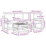 vidaXL Ensemble de canapés d'extérieur 5 pc Naturel et gris clair