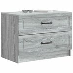 vidaXL Cabinet de chevet Sonoma gris 62 x 34 5 x 44 5 cm
