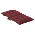vidaXL Coussins de chaise dossier bas lot de 6 rouge bordeaux mélangé